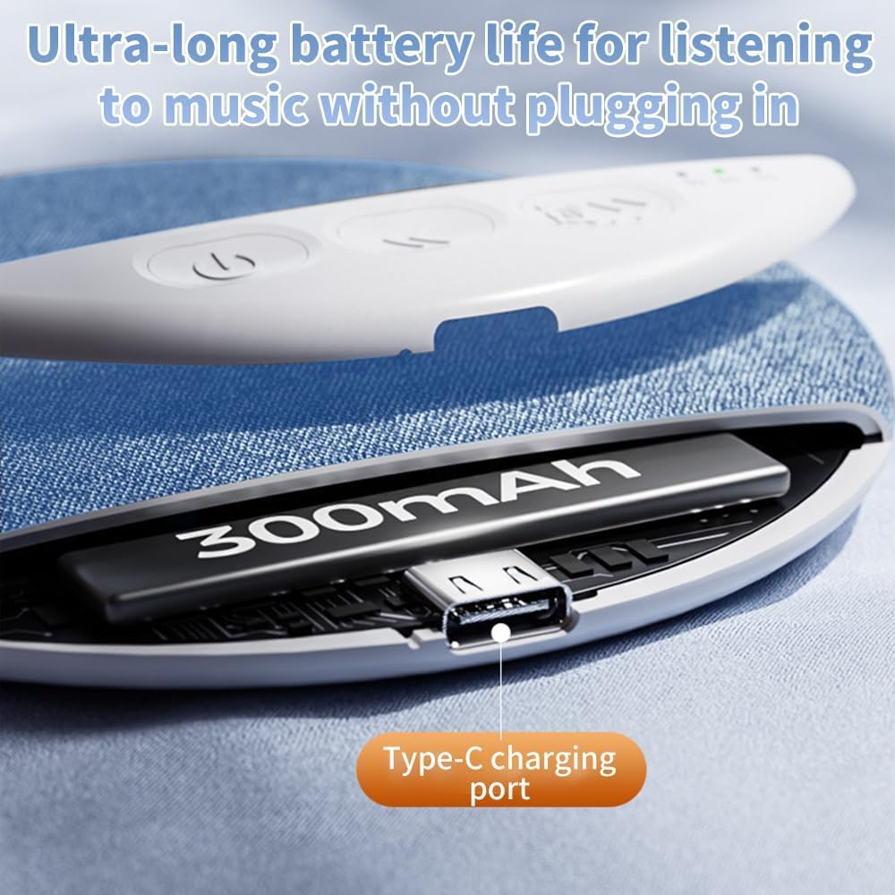 Pillow Speaker for Sleeping, Wireless Sleep Aid with White Noise