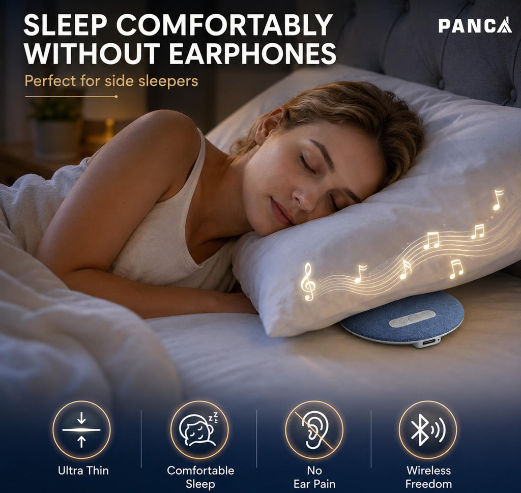 Pillow Speaker for Sleeping, Wireless Sleep Aid with White Noise